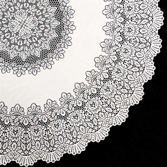 Rond Buiten Tafelkleed Vinyl 152cm Wit 1 Rond Buiten Tafelkleed Vinyl 152cm Wit