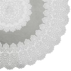 Rond Buiten Tafelkleed Vinyl 152cm Lichtgrijs