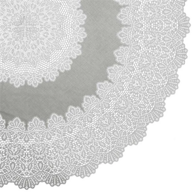 Rond Buiten Tafelkleed Vinyl 152cm Lichtgrijs 1 Rond Buiten Tafelkleed Vinyl 152cm Lichtgrijs