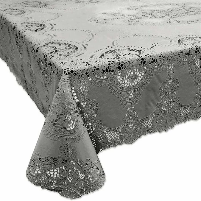 Tafelkleed Buiten Vinyl Grijs 137x180cm 1 Tafelkleed Buiten Vinyl Grijs 137x180cm