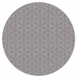 Rond Tafelzeil Geometrisch Donkergrijs (140cm)
