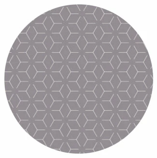 Rond Tafelzeil Geometrisch Donkergrijs (140cm) 1 Rond Tafelzeil Geometrisch Donkergrijs (140cm)