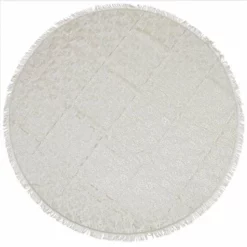 Rond Buiten Tafelkleed 160cm Schuimvinyl Pebble Grijs (dikke Kwaliteit)