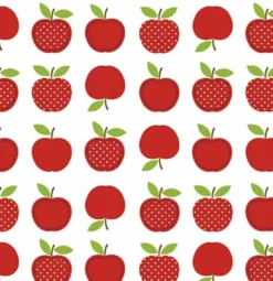 Ovaal Tafelzeil Retro Appel Rood