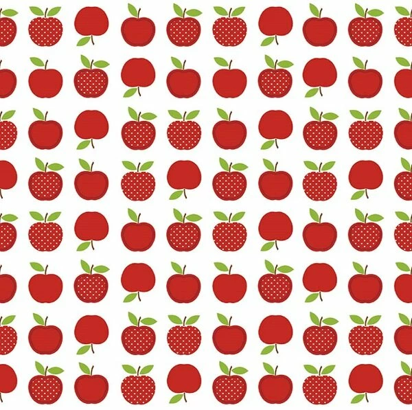 Ovaal Tafelzeil Retro Appel Rood 2 Ovaal Tafelzeil Retro Appel Rood - Afbeelding 2