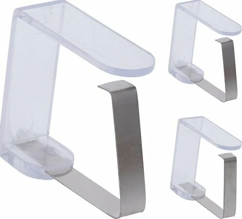 Tafelkleedklemmen Transparant (set Van 4 Stuks) 1 Tafelkleedklemmen Transparant (set Van 4 Stuks)