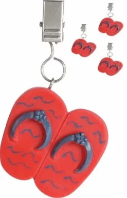 Tafelkleedgewichtjes Slippers Rood (set Van 4)