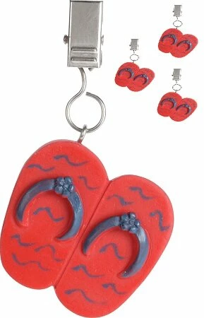 Tafelkleedgewichtjes Slippers Rood (set Van 4) 1 Tafelkleedgewichtjes Slippers Rood (set Van 4)