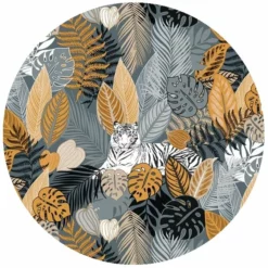 Rond Tafelzeil Tijger Jungle Oranje (140cm)