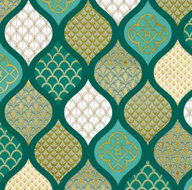 Rond Tafelzeil Oosterse Sferen Groen (140cm) 2 Rond Tafelzeil Oosterse Sferen Groen (140cm) - Afbeelding 2