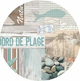 Rond Tafelzeil Strand Maritiem (140cm) 1 Rond Tafelzeil Strand Maritiem (140cm)