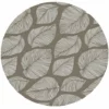 Rond Tafelzeil Hazel Bladeren Taupe (140cm)