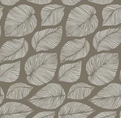 Ovaal Tafelzeil Hazel Bladeren Taupe