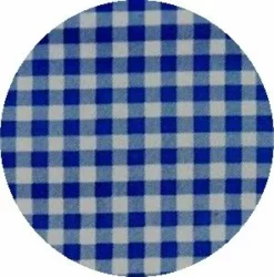 Rond Mexicaans Tafelzeil Ruitjes Donkerblauw (120cm)