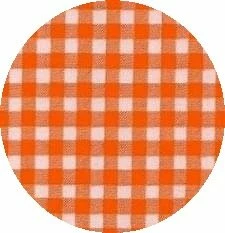 Rond Mexicaans Tafelzeil Ruitjes Oranje (120cm) 1 Rond Mexicaans Tafelzeil Ruitjes Oranje (120cm)