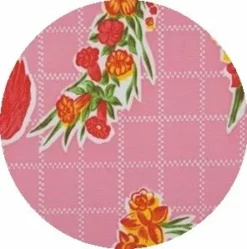 Rond Mexicaans Tafelzeil Rosendal Roze (120cm)