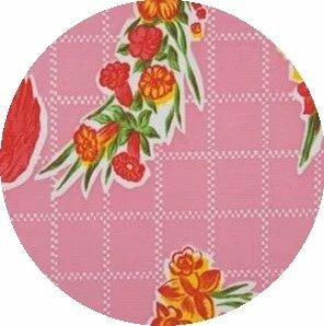 Rond Mexicaans Tafelzeil Rosendal Roze (120cm) 1 Rond Mexicaans Tafelzeil Rosendal Roze (120cm)