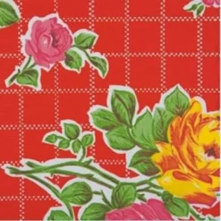 Rond Mexicaans Tafelzeil Rosendal Rood (120cm) 3 Rond Mexicaans Tafelzeil Rosendal Rood (120cm) -Hiptafelzeil Winkel 1952409942