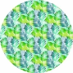LOLA Rond Tafelzeil Palmbladeren Groen/blauw (140cm)
