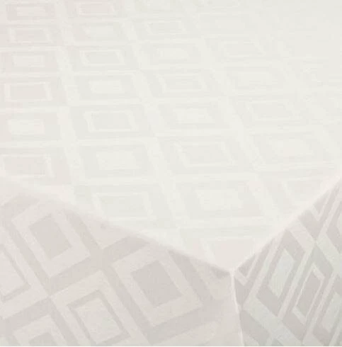 Ovaal Tafelzeil Damast Roomwit 1 Ovaal Tafelzeil Damast Roomwit