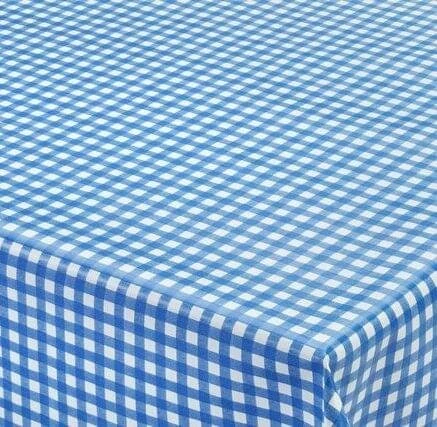 Rond Tafelzeil Ruitje Blauw Paty (140cm) 2 Rond Tafelzeil Ruitje Blauw Paty (140cm) - Afbeelding 2