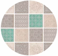 Rond Tafelzeil Squares(140cm)