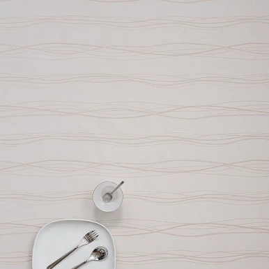 Wasbaar Tafelzeil Lines Creme 1 Wasbaar Tafelzeil Lines Creme