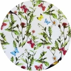 Rond Tafelzeil Vogels En Vlinders (140cm)