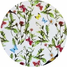 Rond Tafelzeil Vogels En Vlinders (140cm) 1 Rond Tafelzeil Vogels En Vlinders (140cm)