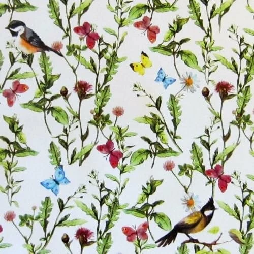 Rond Tafelzeil Vogels En Vlinders (140cm) 2 Rond Tafelzeil Vogels En Vlinders (140cm) - Afbeelding 2