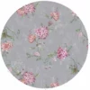 Rond Tafelzeil Romantische Bloem Grijs (140cm)