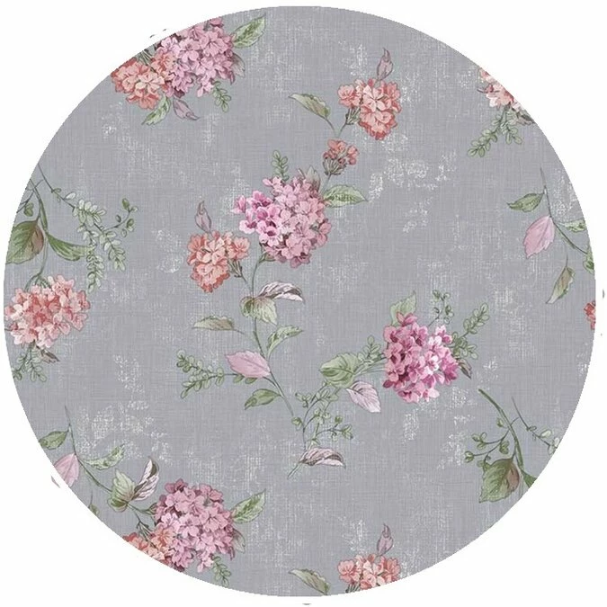 Rond Tafelzeil Romantische Bloem Grijs (140cm) 1 Rond Tafelzeil Romantische Bloem Grijs (140cm)