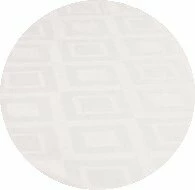 Rond Tafelzeil Damast Roomwit (140cm)