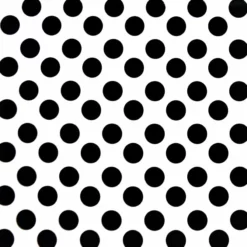 Ovaal Tafelzeil Wit Met Grote Zwart Stippen
