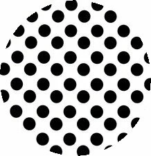 Rond Tafelzeil Wit Met Grote Zwarte Stippen (140cm)