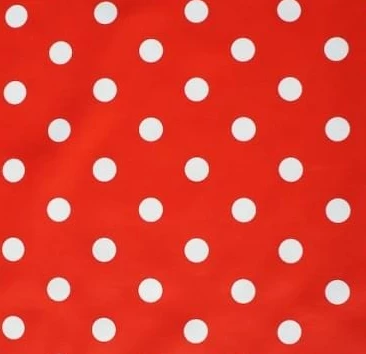 Rond Tafelzeil Rood Met Witte Stippen (140cm) 2 Rond Tafelzeil Rood Met Witte Stippen (140cm) - Afbeelding 2