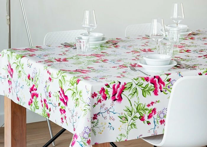 Ovaal Tafelzeil Pioenrozen 2 Ovaal Tafelzeil Pioenrozen - Afbeelding 2