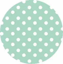 Rond Tafelzeil Stippen Mint (140cm)