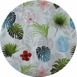 Rond Tafelzeil Botanische Bladeren En Bloemen (140cm)