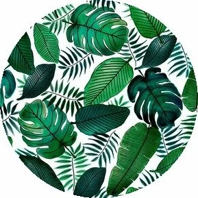 Rond Tafelzeil Palmbladeren Java (140cm) 1 Rond Tafelzeil Palmbladeren Java (140cm)