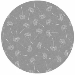 Rond Tafelzeil Pluizenbloem Grijs (140cm)