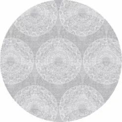 Rond Tafelzeil Brocanterie Grijs (ca. 137cm)