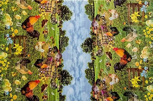 Ovaal Tafelzeil Kippen En Kuikens 2 Ovaal Tafelzeil Kippen En Kuikens - Afbeelding 2