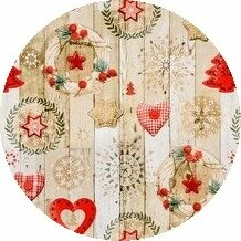 Rond Kerst Tafelzeil Kerstkransen (140cm)