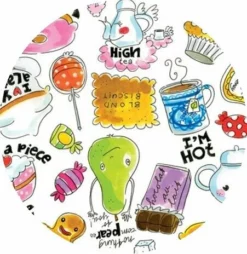 Rond Tafelzeil Blond Amsterdam Piece Of Cake (137cm)