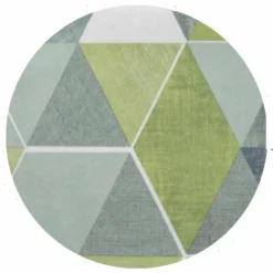 Rond Tafelzeil Abstracte Honingraat Groen (140cm)