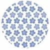 Rond Tafelzeil Lola Small Big Flower Blauw (140cm)