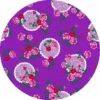 Rond Tafelzeil Funky Flowers Paars (140cm)