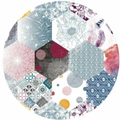 Rond Tafelzeil Patchwork Eden (ca. 140cm)