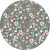 Rond Tafelzeil Poppies Groen (140cm)